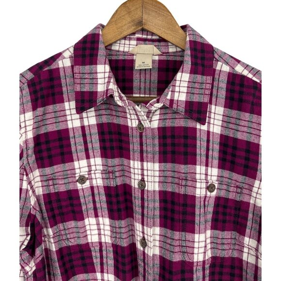 Duluth Trading Company Women's Free Swingin' Flannel Shirt Size M - Picture 2 of 7